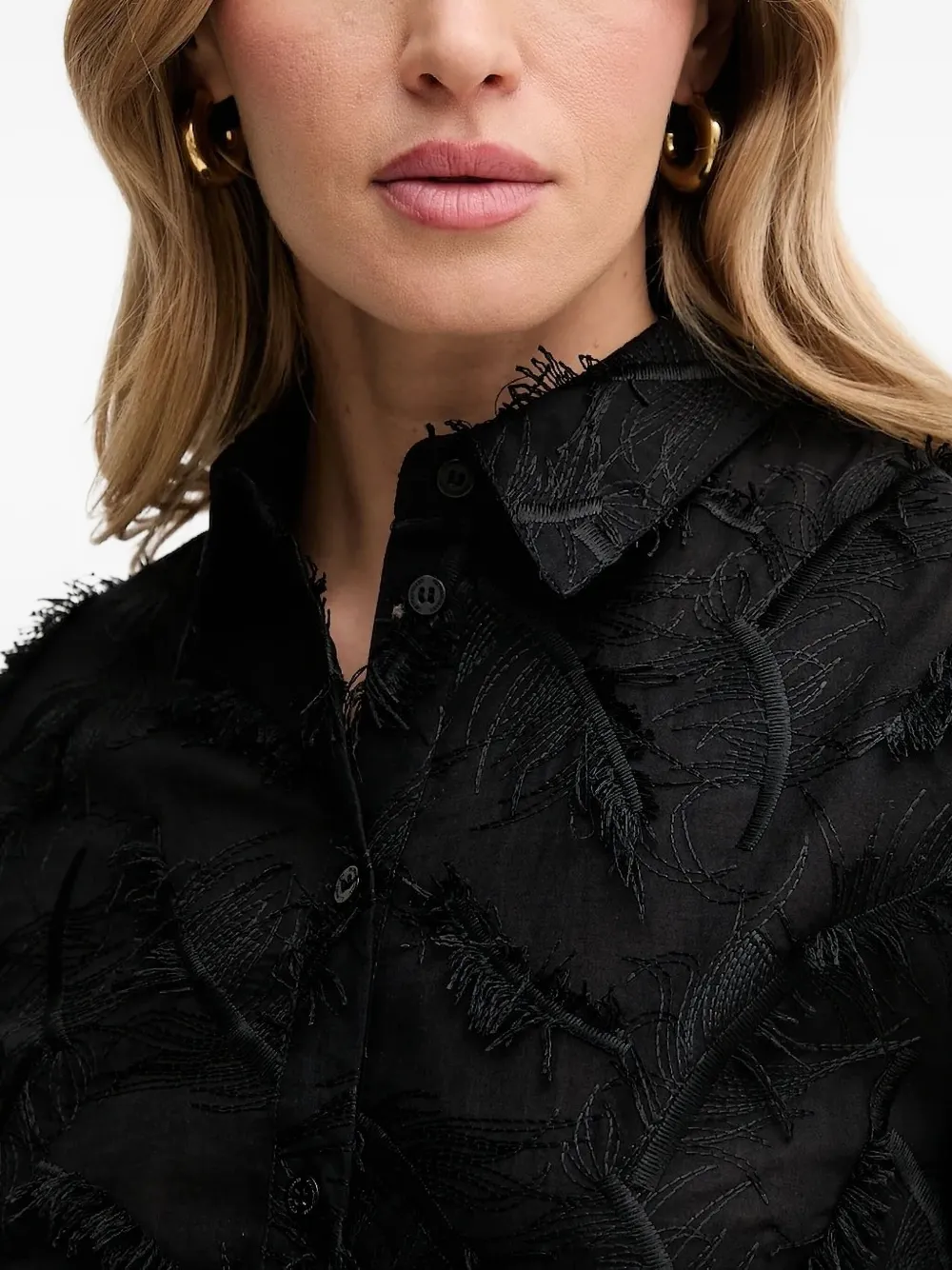 Silvian Heach Blouse met franje Zwart