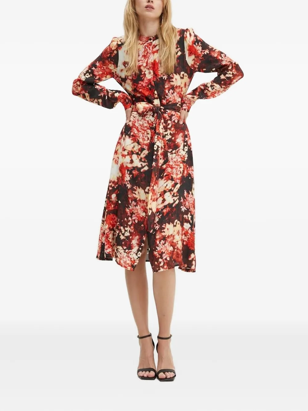 Silvian Heach floral-print belted dress | Red | Image 1