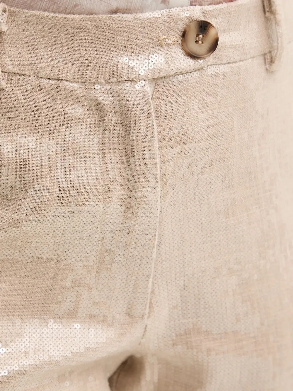 Silvian Heach Sequin-embellished Trousers In Neutral