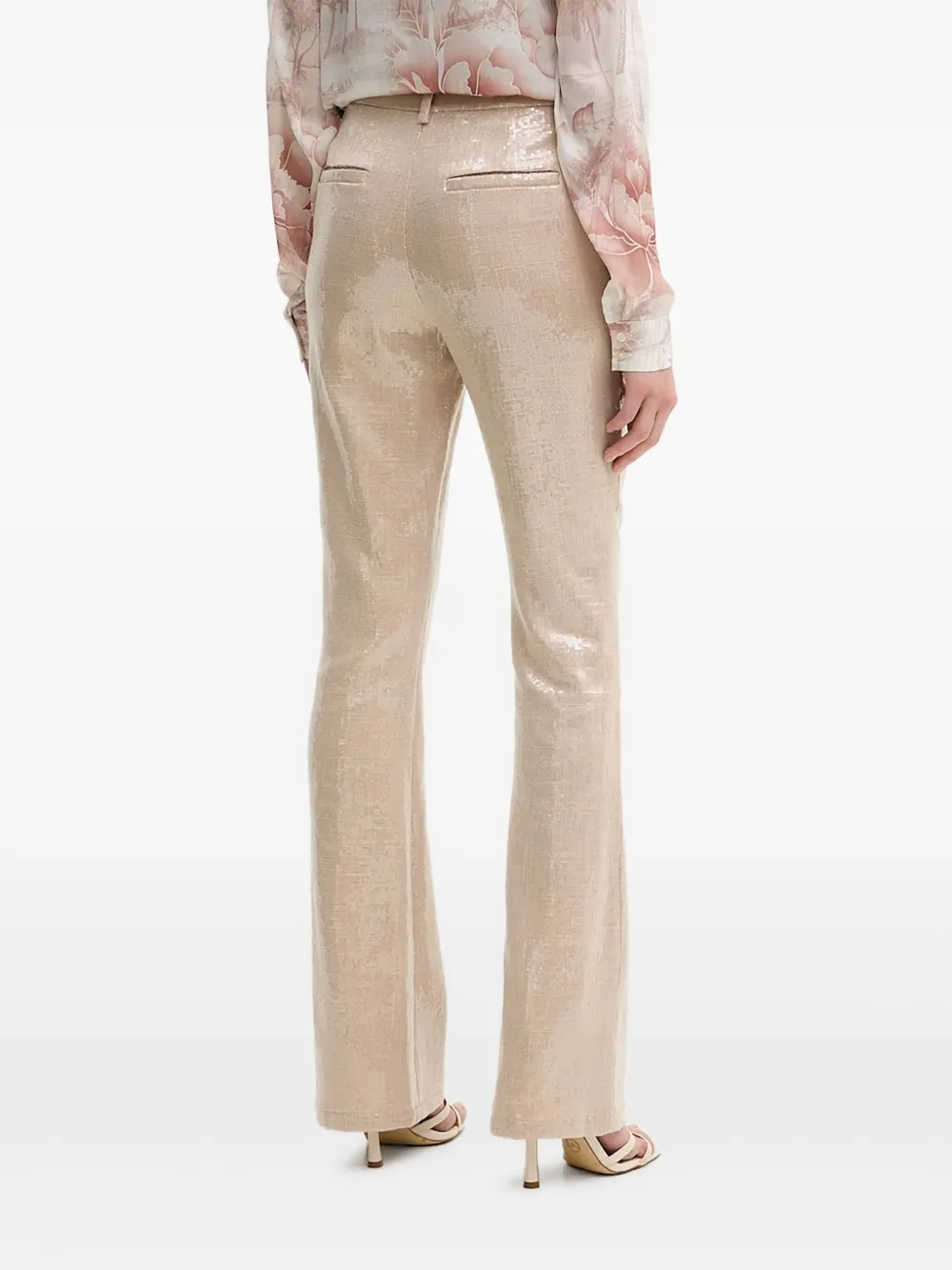 Silvian Heach Broek verfraaid met pailletten - Beige