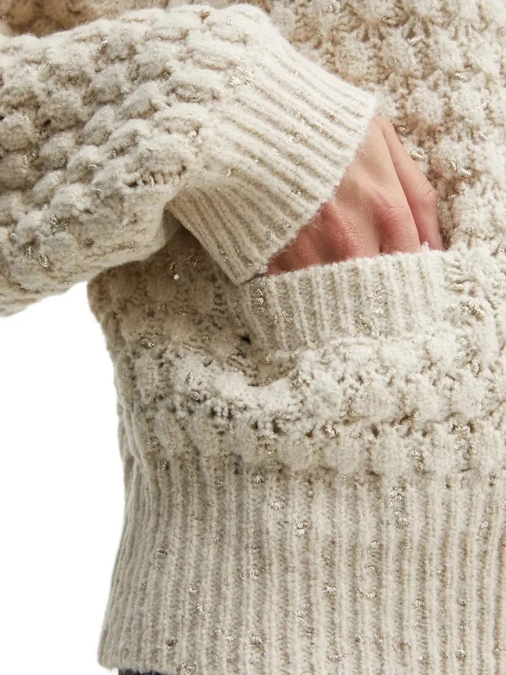 Silvian Heach Button-down vest met textuur Beige
