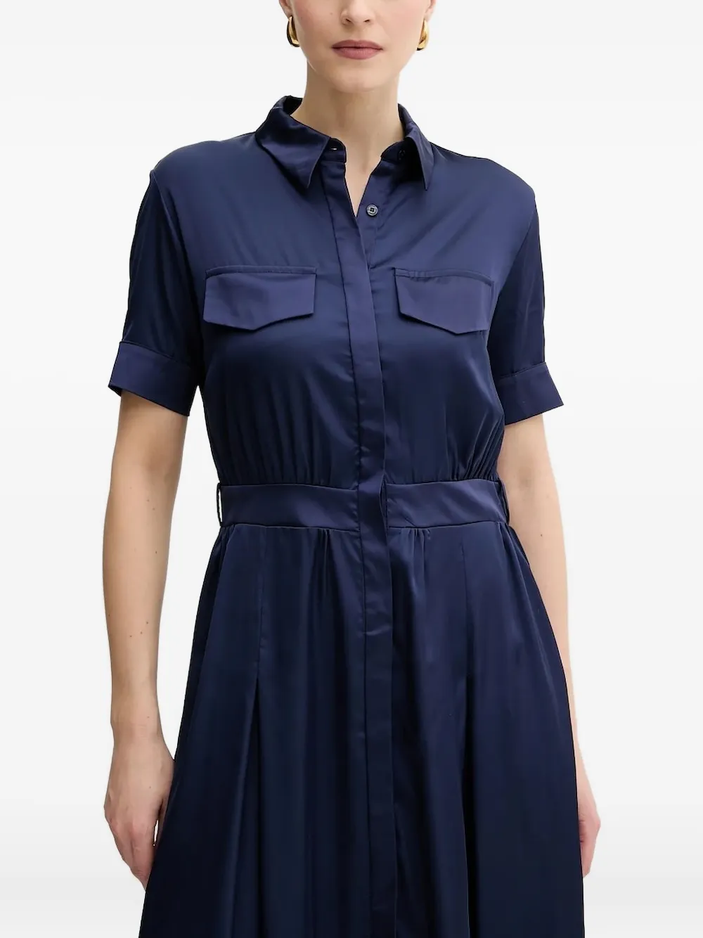 Silvian Heach Blousejurk met geplooide zak Blauw