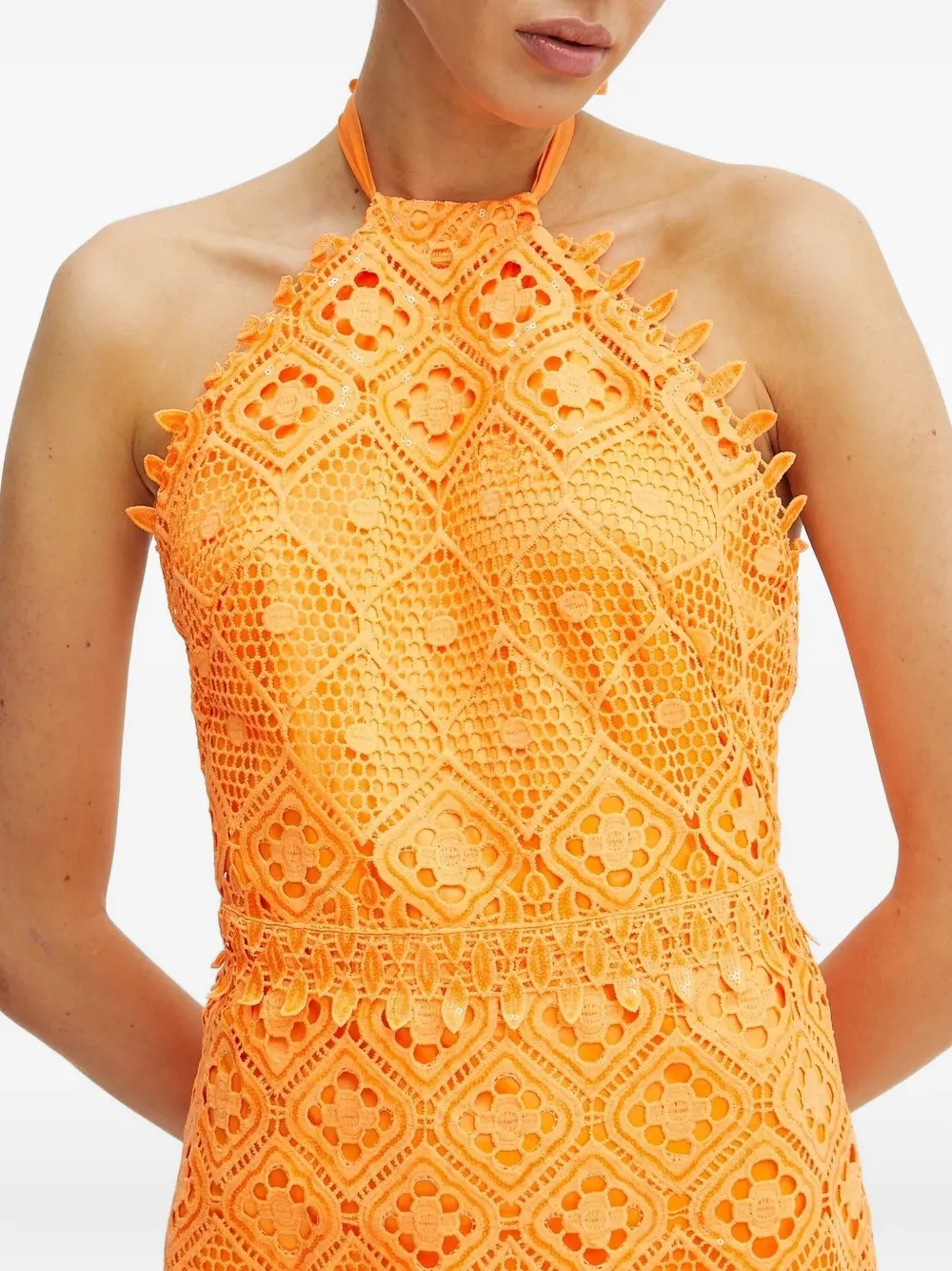 Silvian Heach Mini-jurk met halternek Oranje