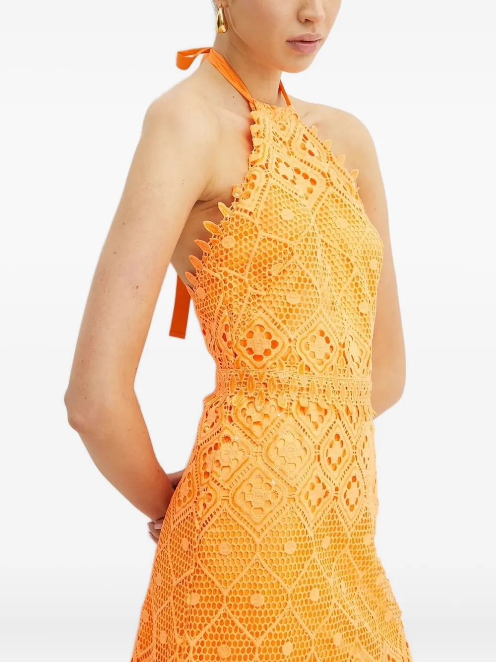 Silvian Heach Mini-jurk met halternek Oranje