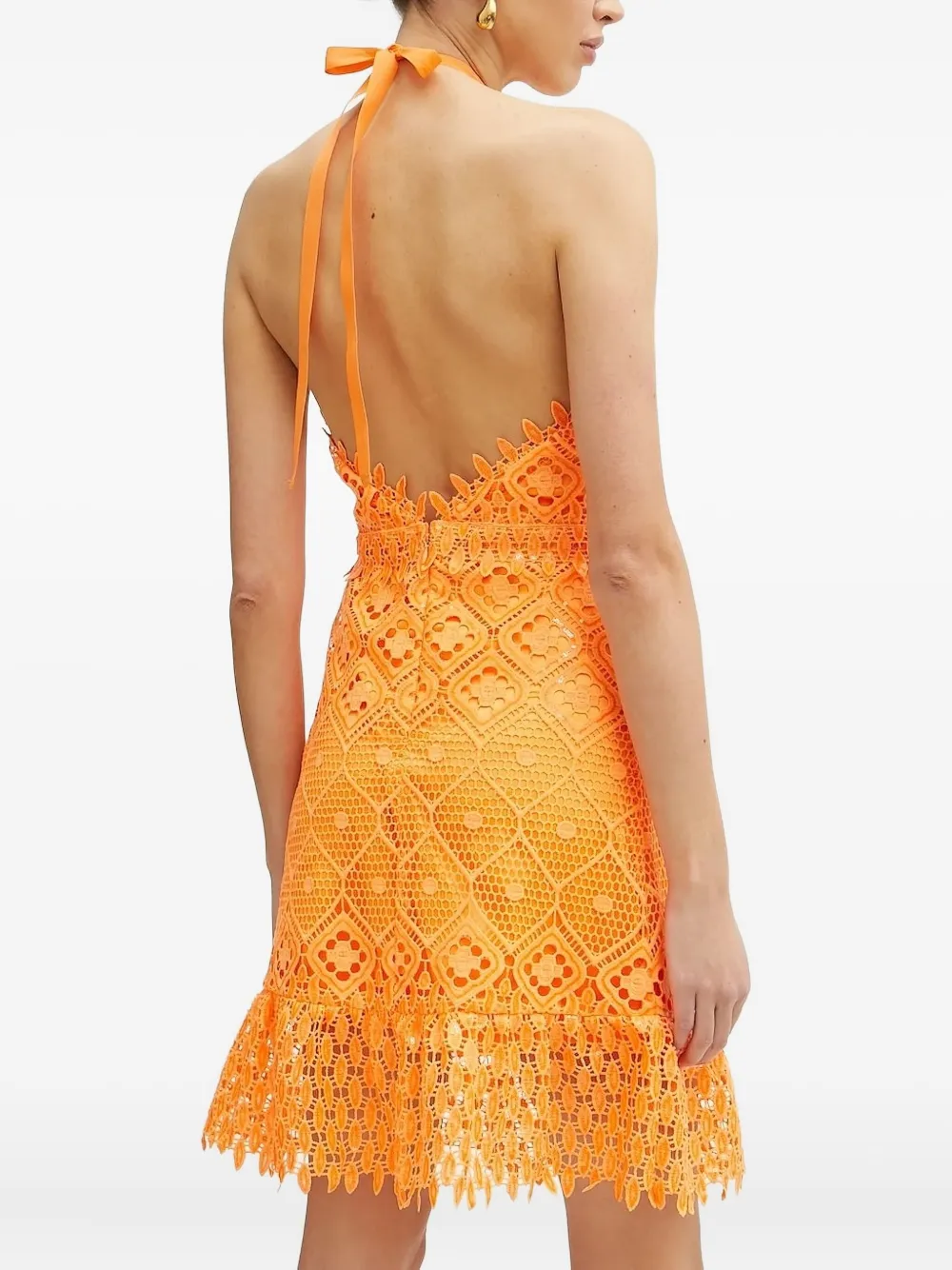 Silvian Heach Mini-jurk met halternek - Oranje