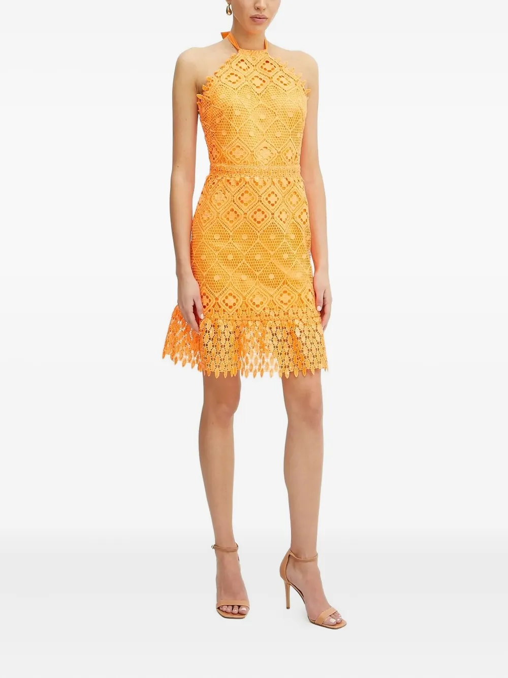 Silvian Heach Mini-jurk met halternek Oranje