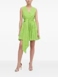 Silvian Heach eyelet-embroidered belted mini dress - Green