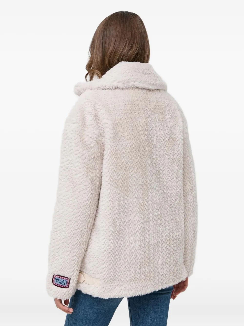 Silvian Heach Fleece jack met ceintuur Wit