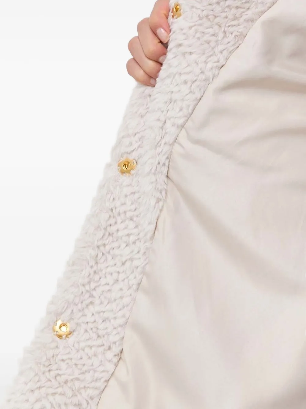 Silvian Heach Fleece jack met ceintuur Wit