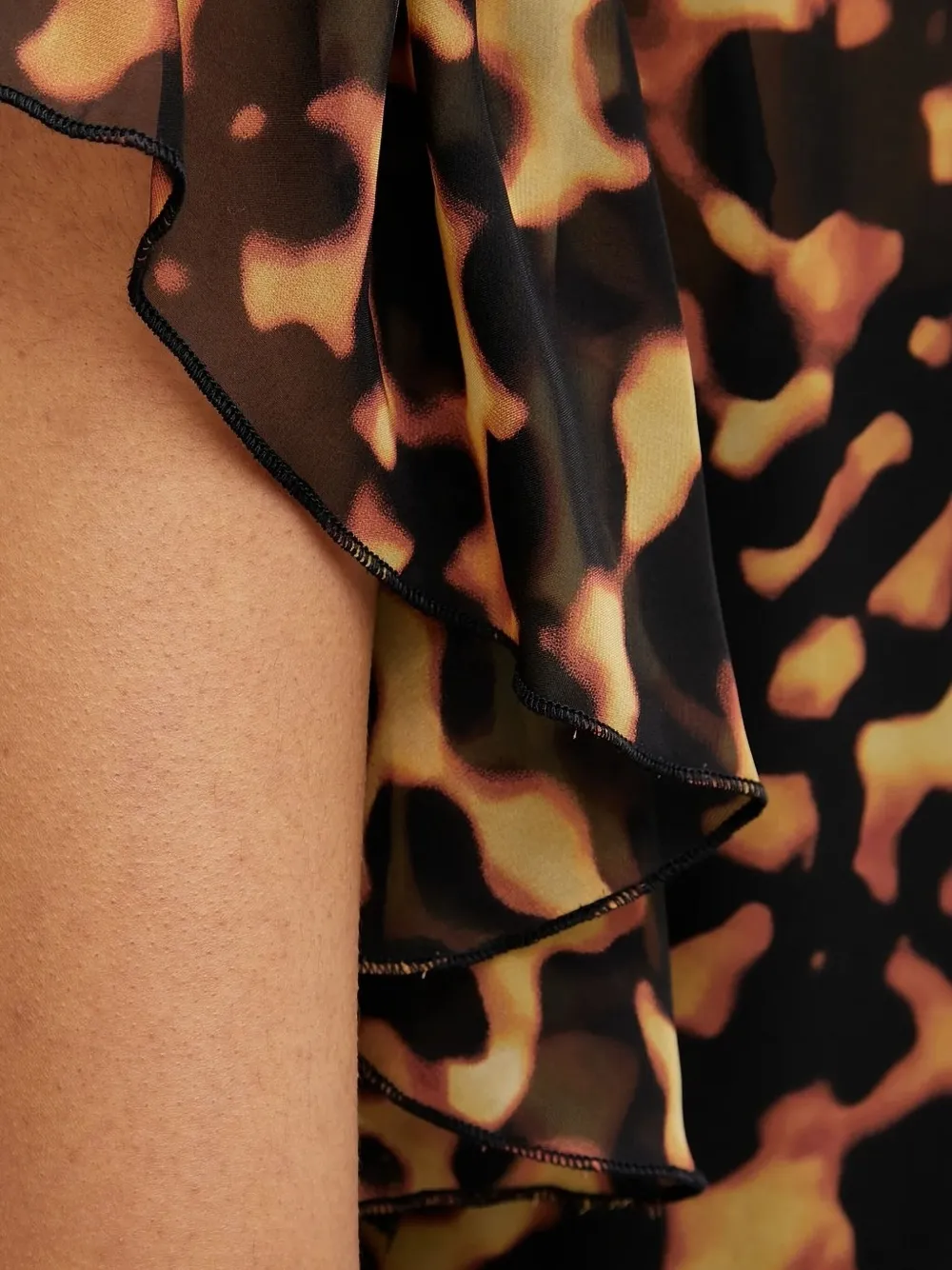 Silvian Heach Jurk met ruches detail Bruin