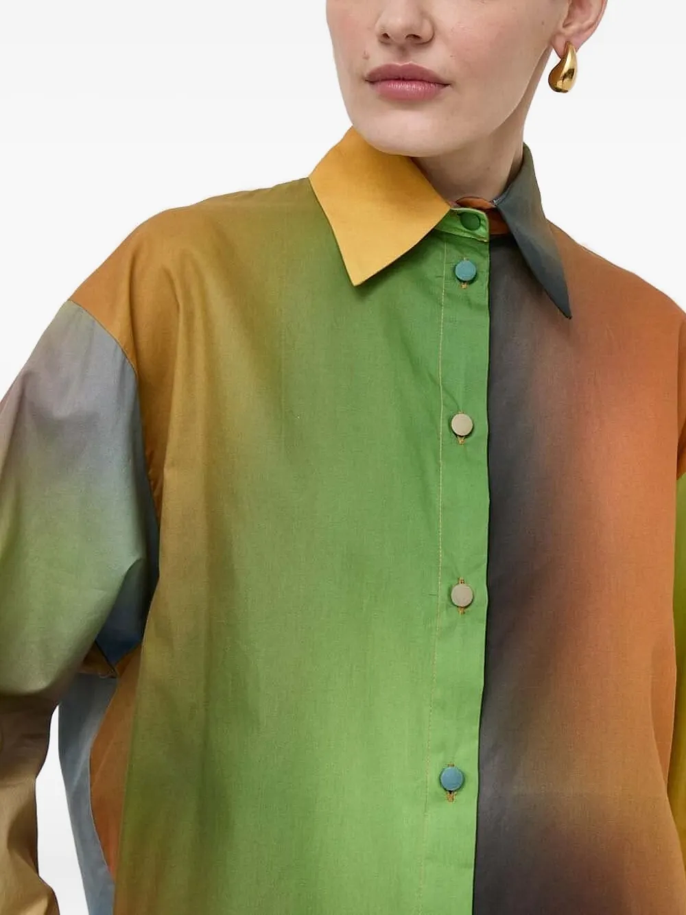 Silvian Heach Katoenen blouse Groen