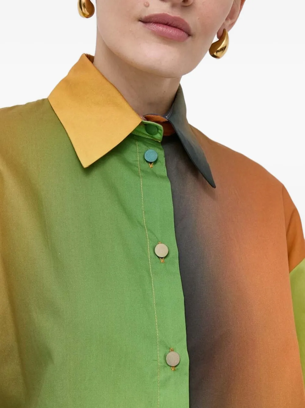 Silvian Heach Katoenen blouse Groen