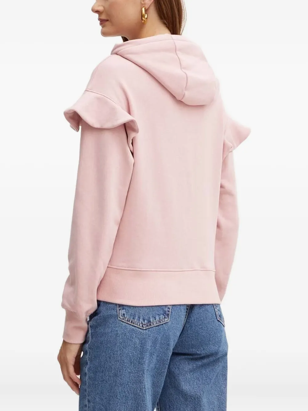 Silvian Heach Hoodie verfraaid met ruches - Roze