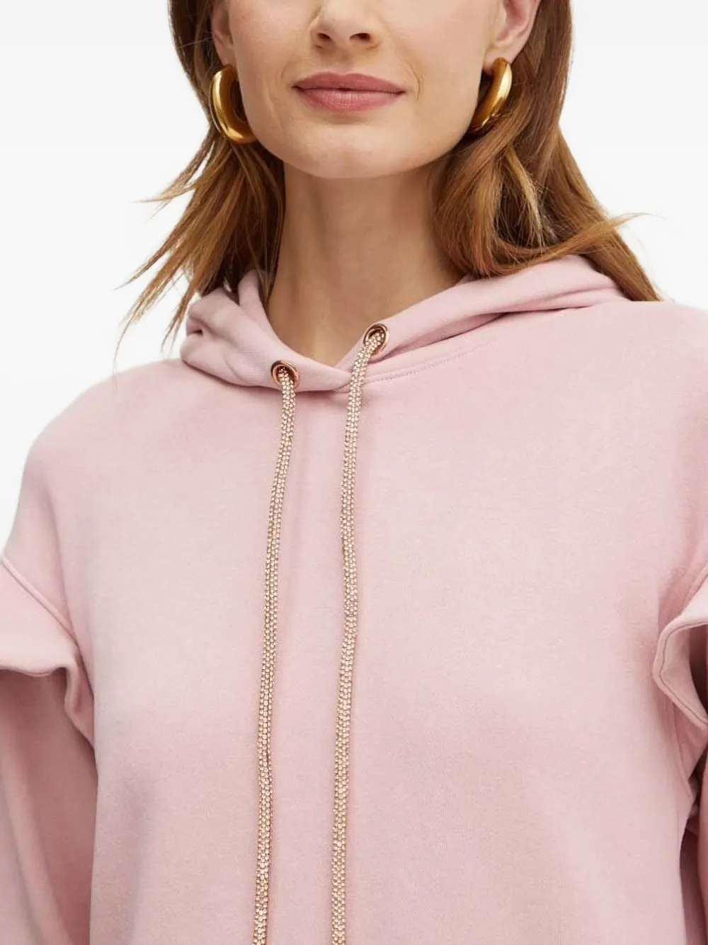 Silvian Heach Hoodie verfraaid met ruches Roze
