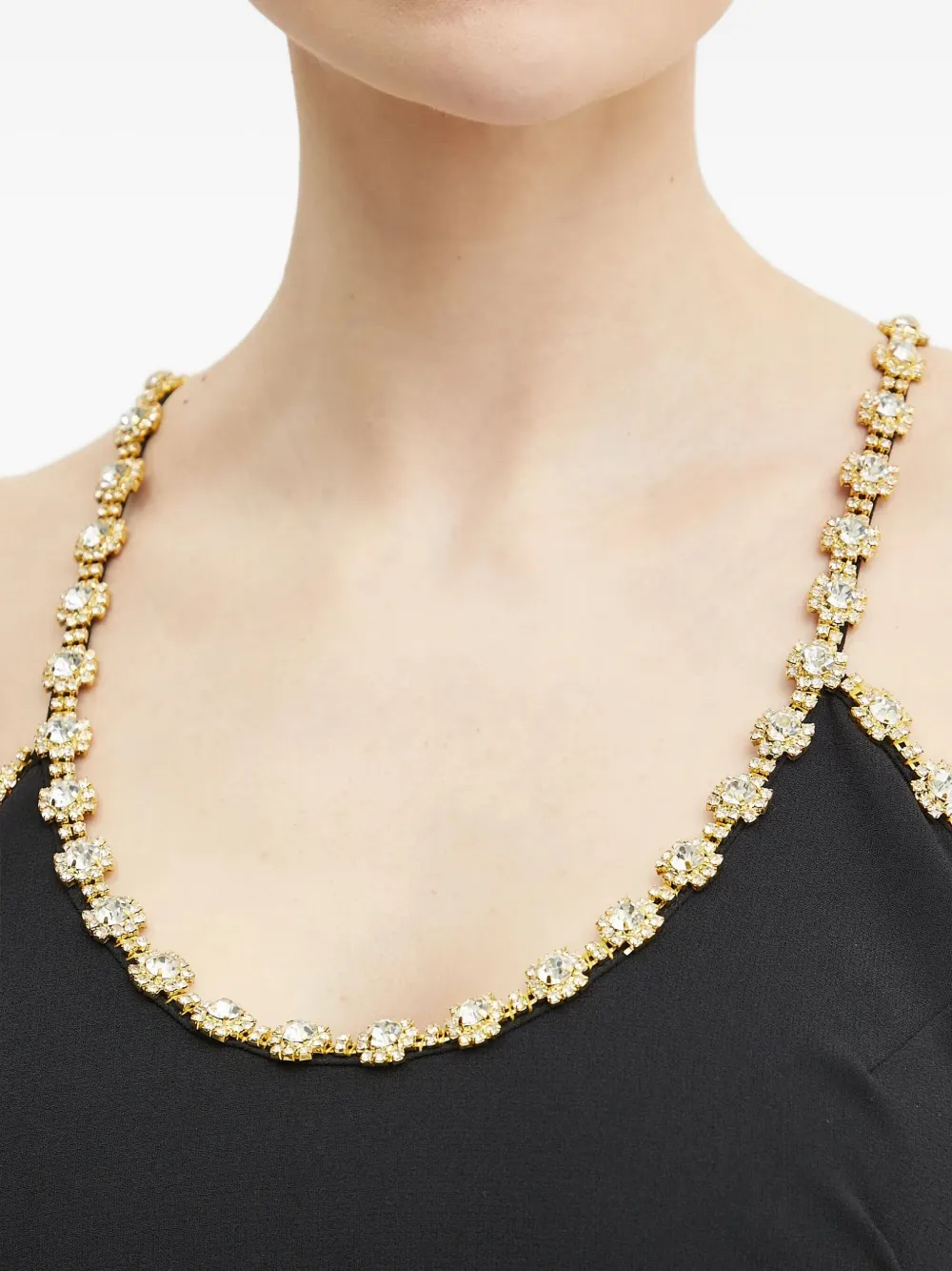 Silvian Heach Strap-embellished Maxi Dress In Black