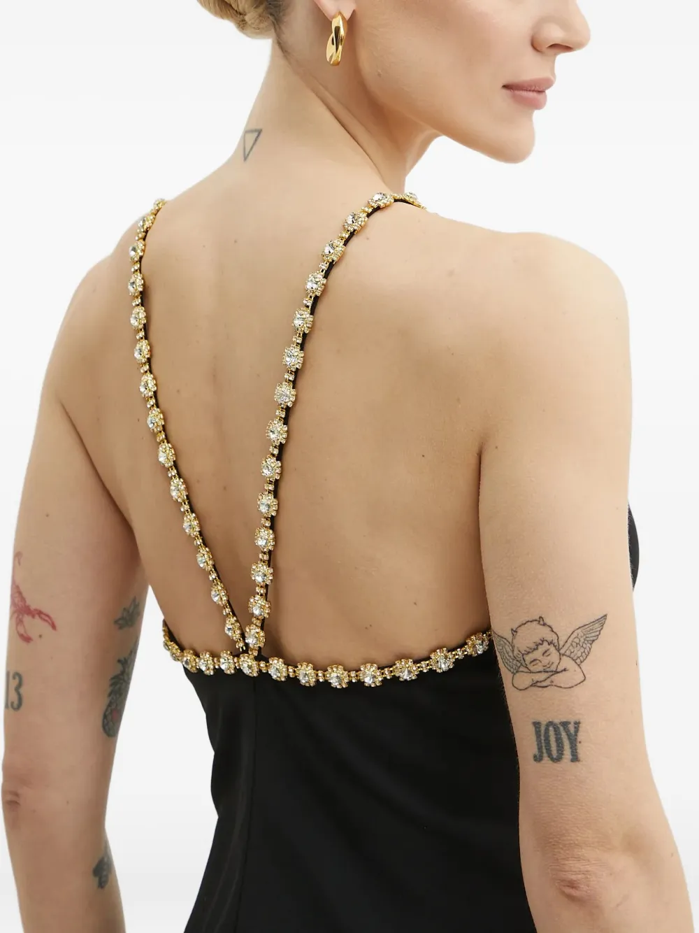 Silvian Heach Strap-embellished Maxi Dress In Black