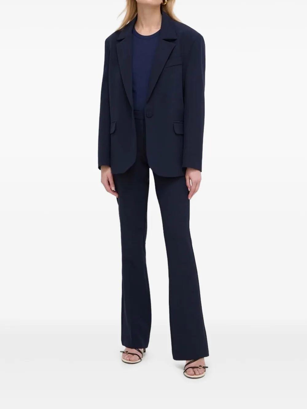 Silvian Heach Single-breasted Notched-lapel Blazer In Blue