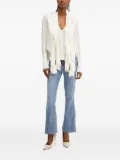 Silvian Heach ruffled draped top - Neutrals