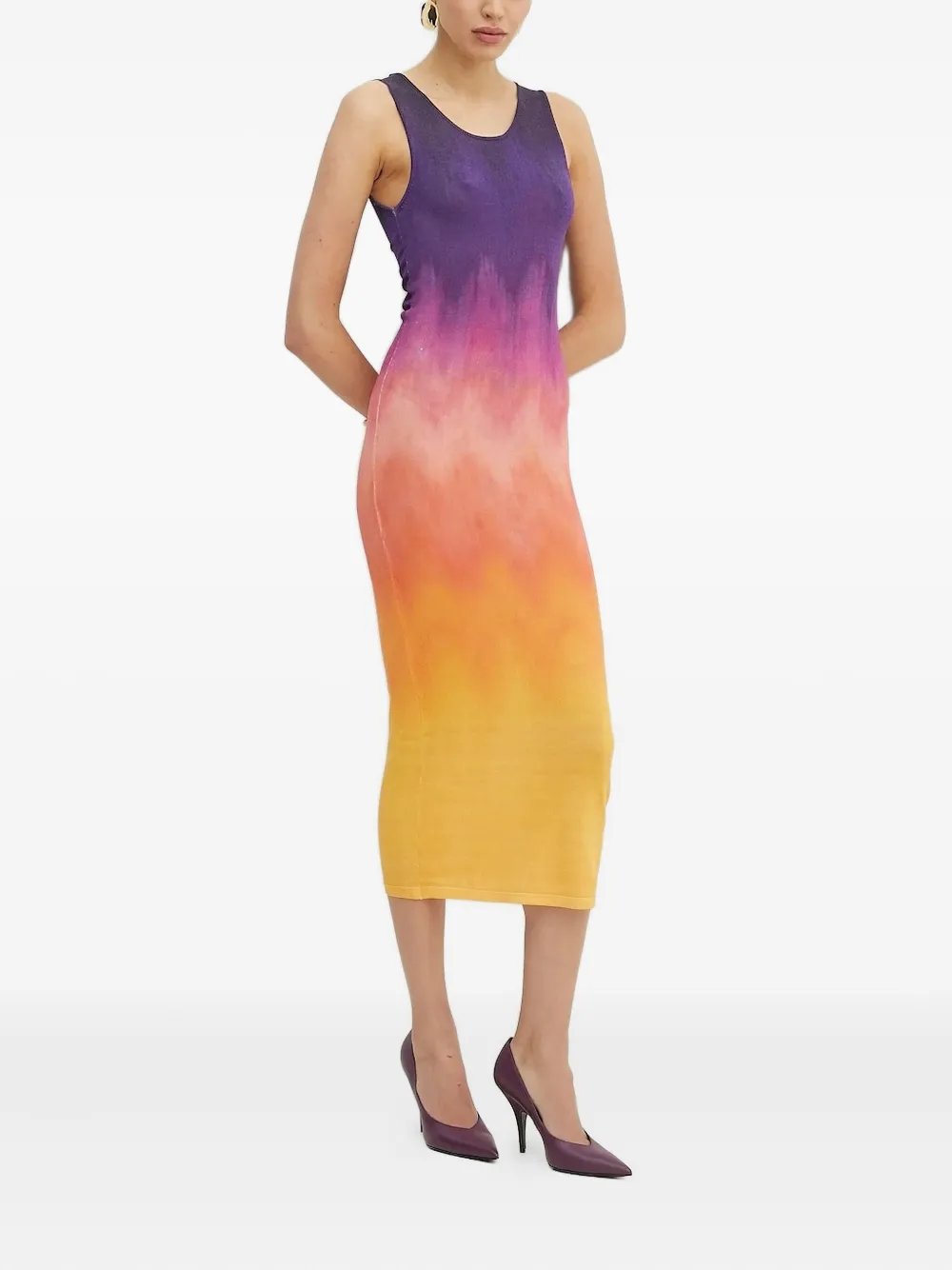 Silvian Heach Ombre mouwloze midi-jurk - Paars