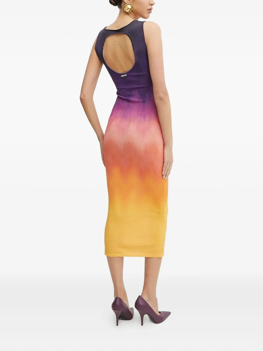 Silvian Heach Ombre Sleeveless Midi Dress In Purple