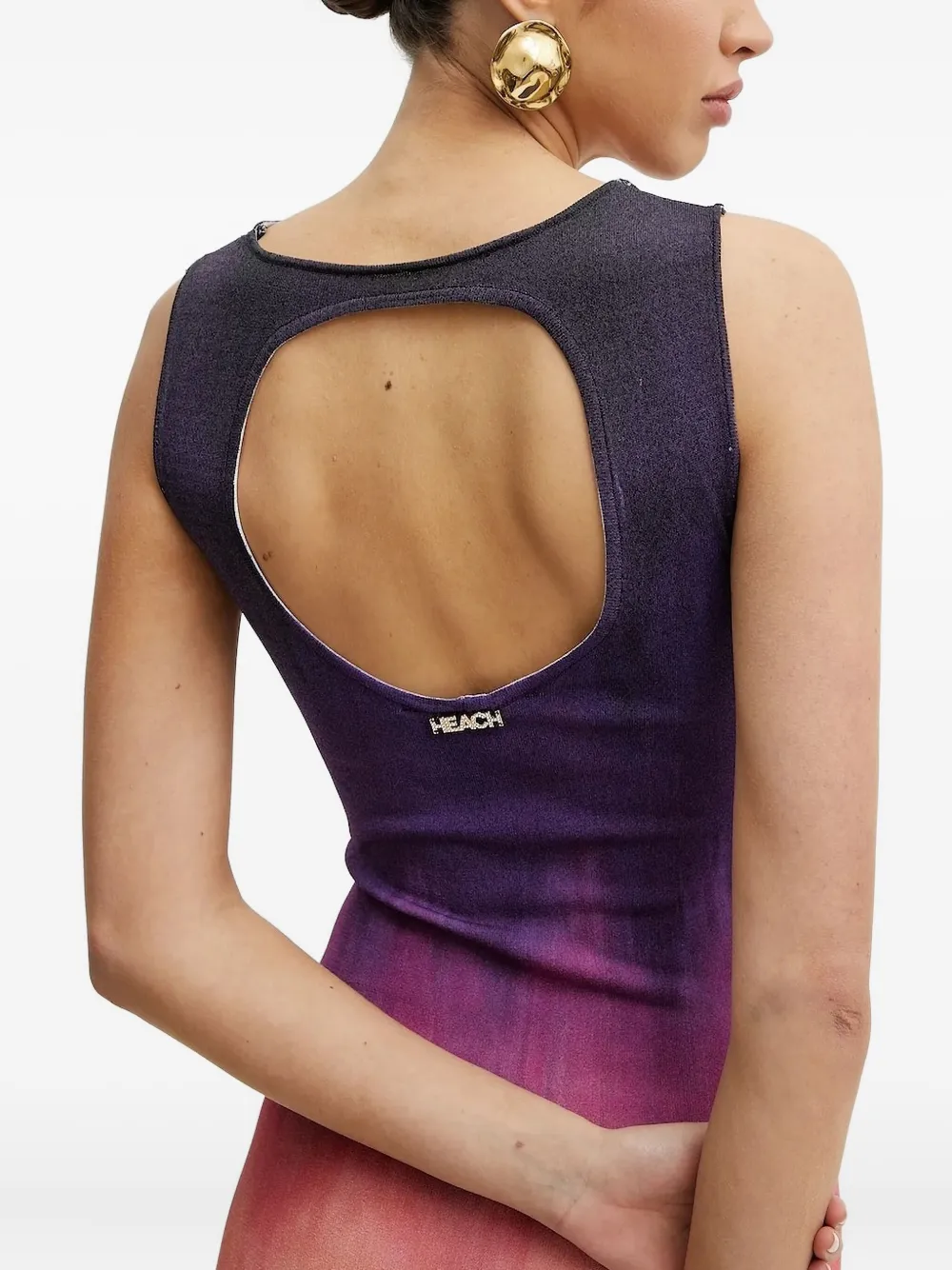 Silvian Heach Ombre Sleeveless Midi Dress In Purple