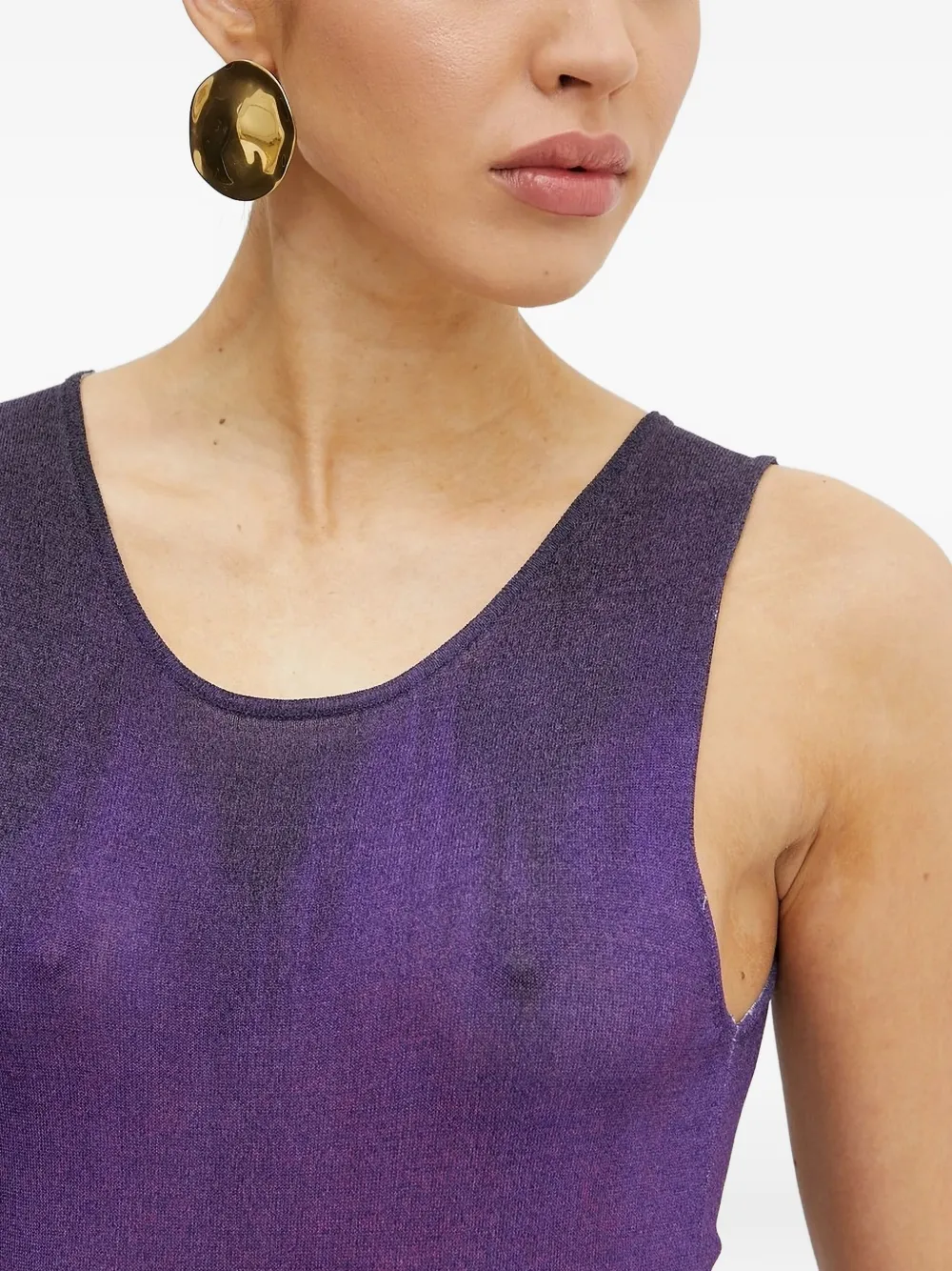 Silvian Heach Ombre Sleeveless Midi Dress In Purple