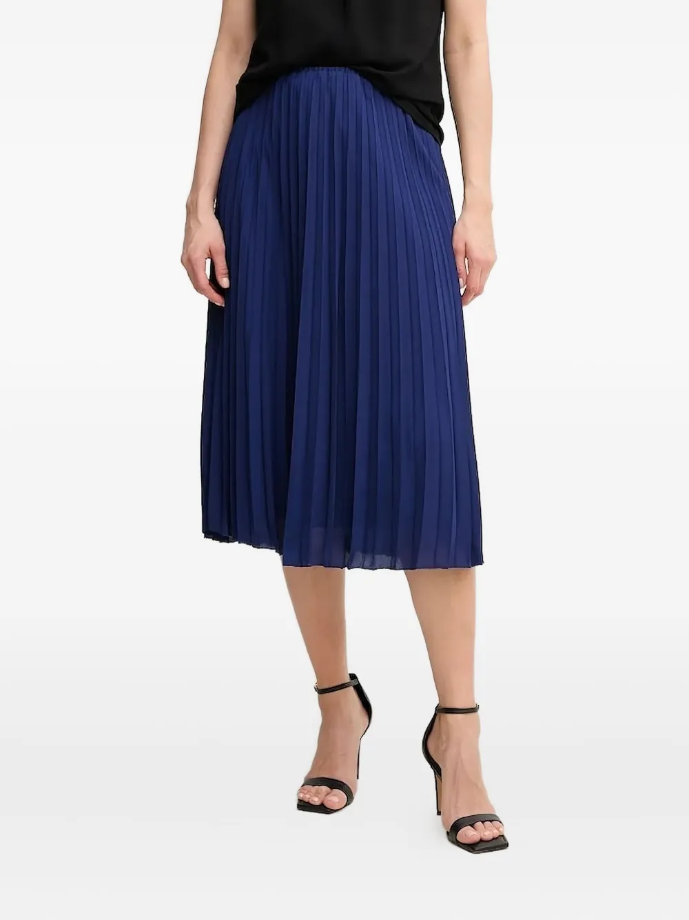 Silvian Heach Pleated Midi Skirt In Blue
