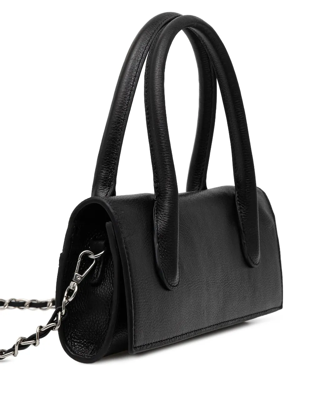 Silvian Heach double-handle chain-strap tote bag | Black | Image 1