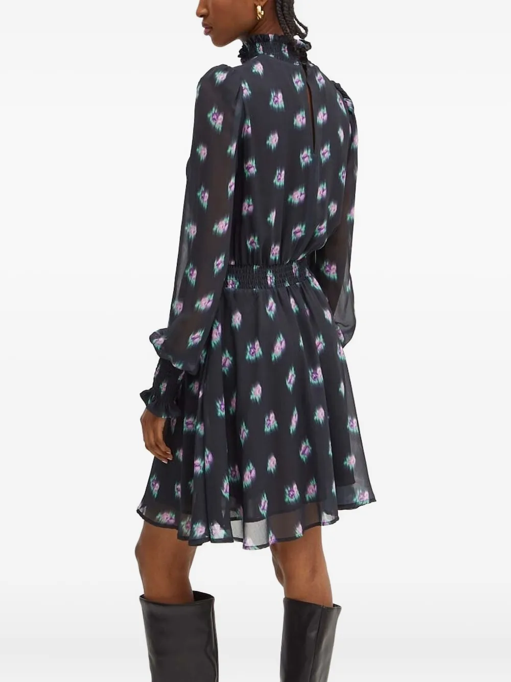 Silvian Heach Jurk met gesmockte taille - Zwart