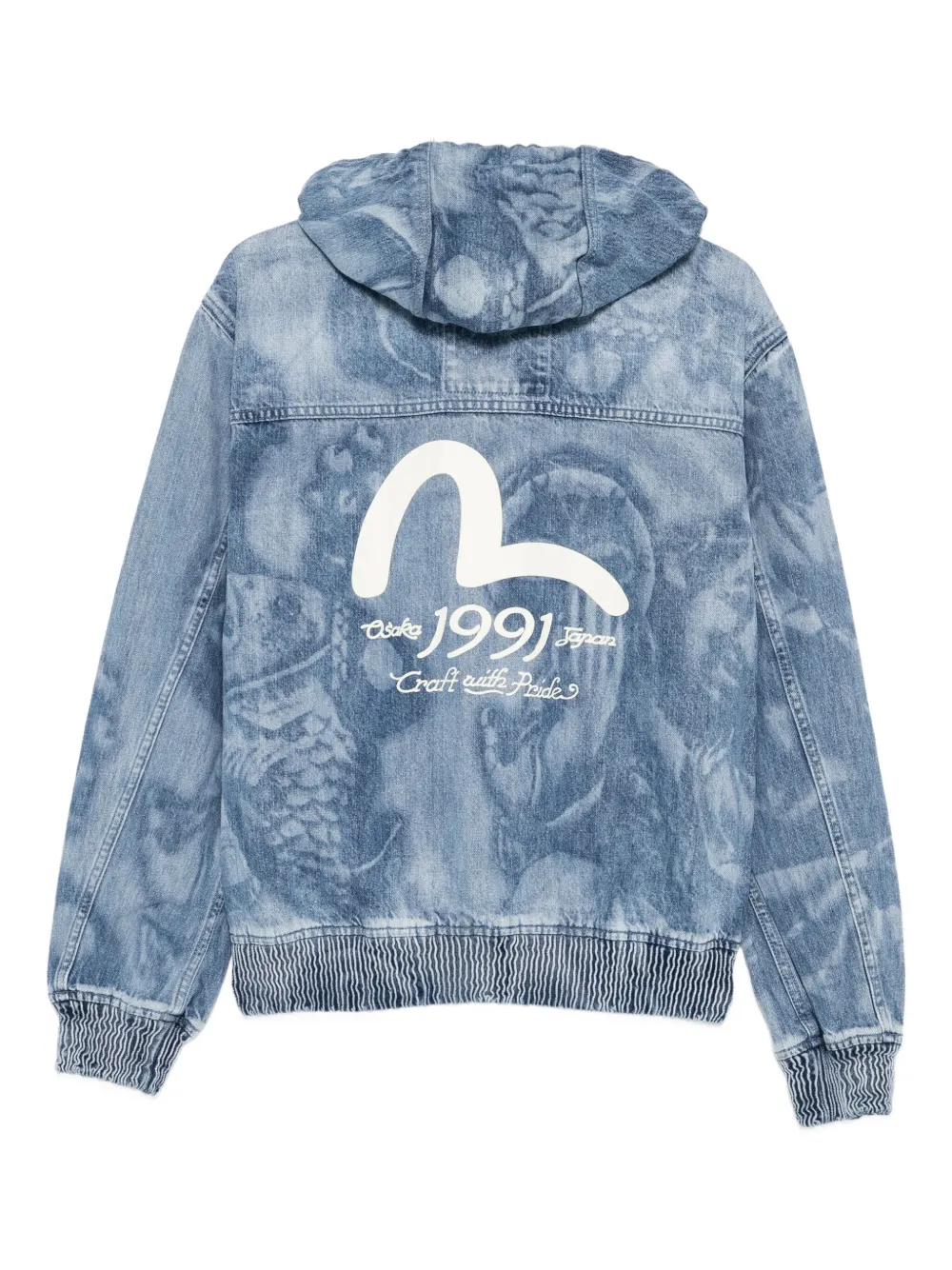 EVISU Hoodie met rits Blauw