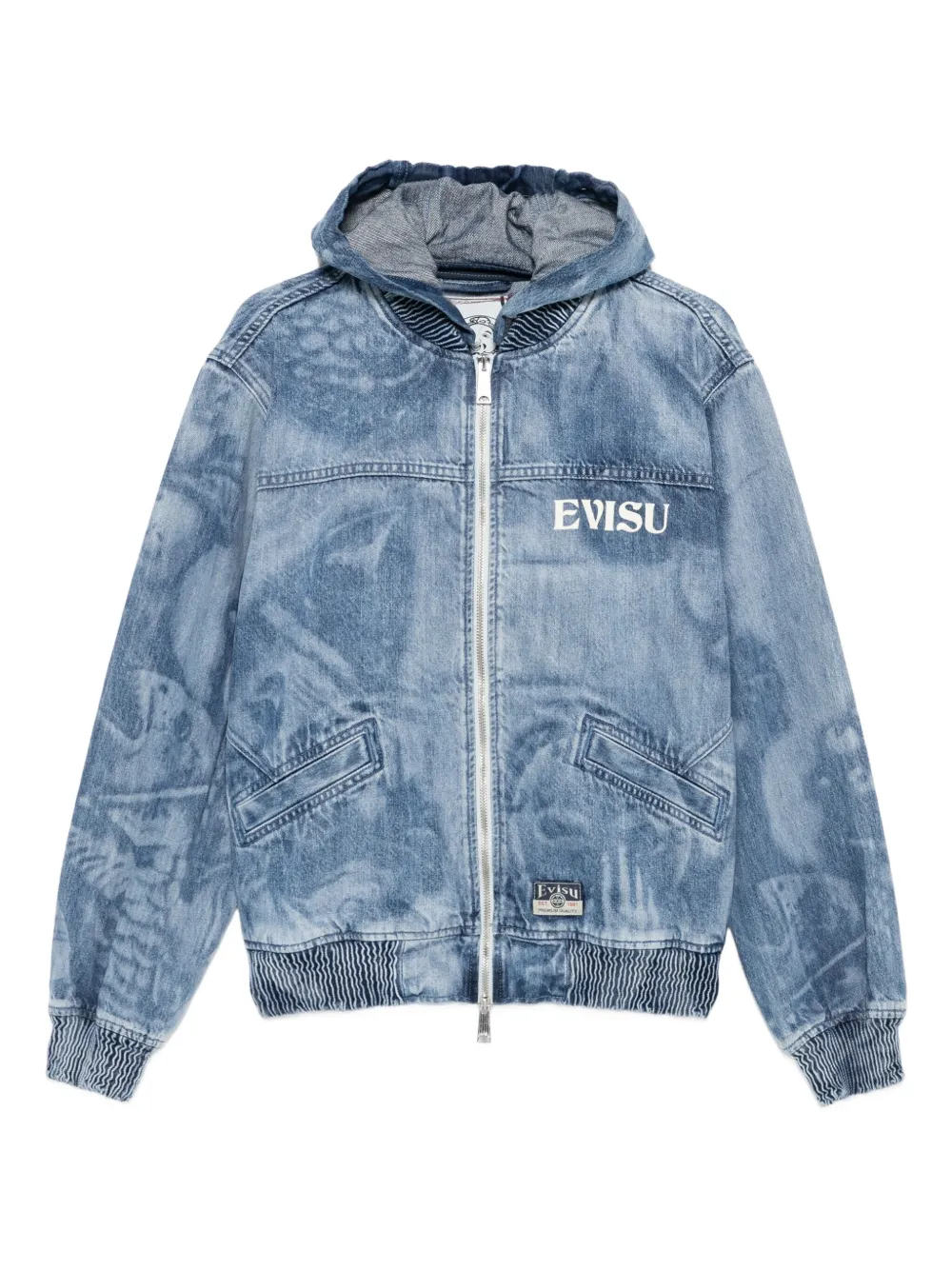 EVISU Hoodie met rits Blauw