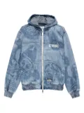 EVISU zip-up hoodie - Blue