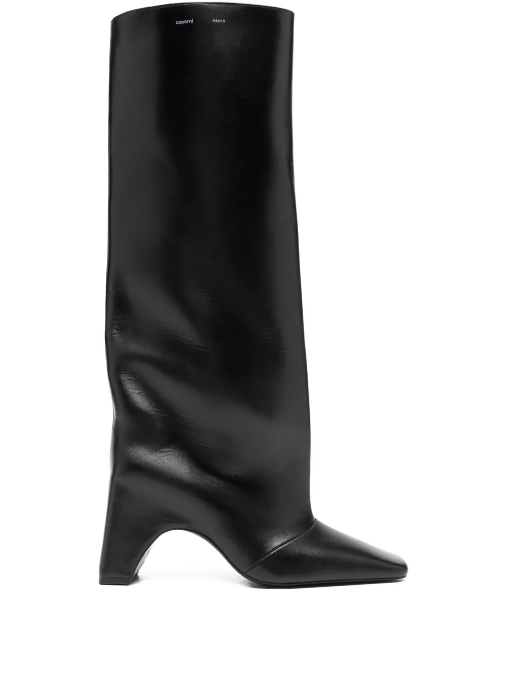 Coperni 90mm Bridge calf leather square-toe boots Black