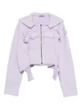 Ottolinger distressed zip-up hoodie - Purple