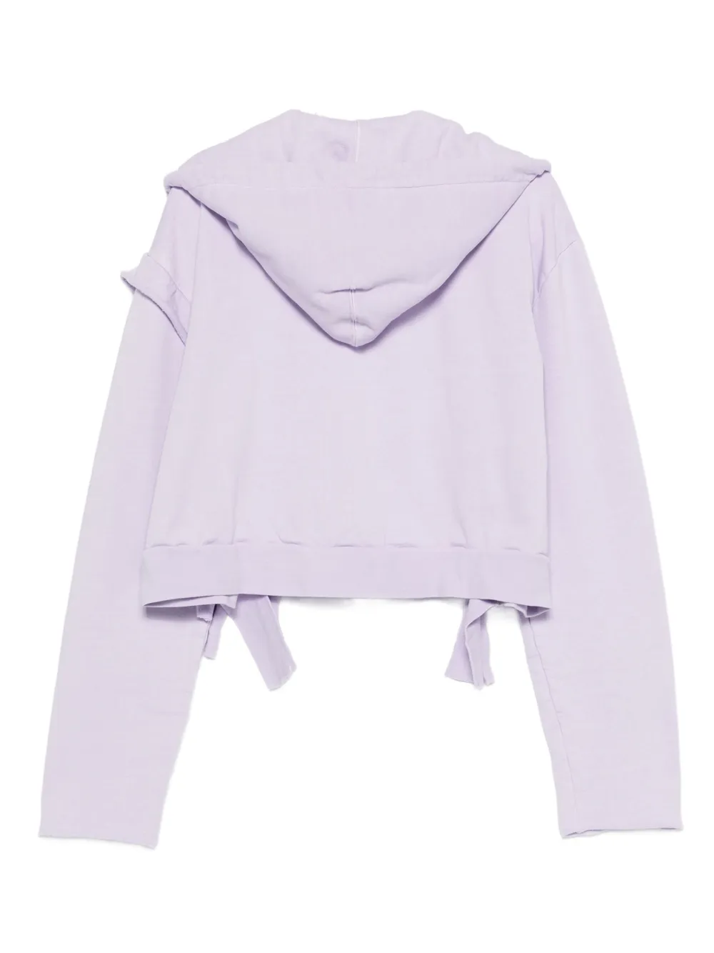 Ottolinger Gerafelde hoodie met rits Paars