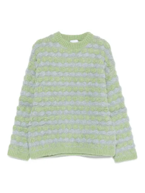 Bonsai textured striped crew-neck sweater
