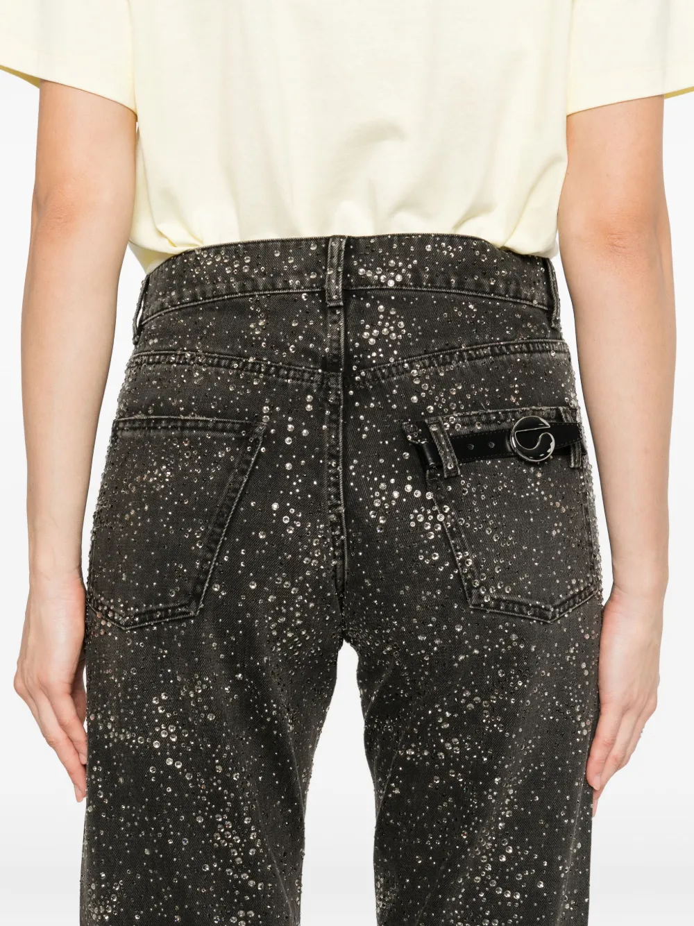 Coperni crystal-embellished boyfriend jeans Zwart