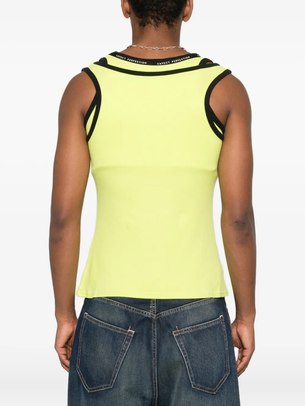 Martine Rose logo-print sleeveless tank top Groen