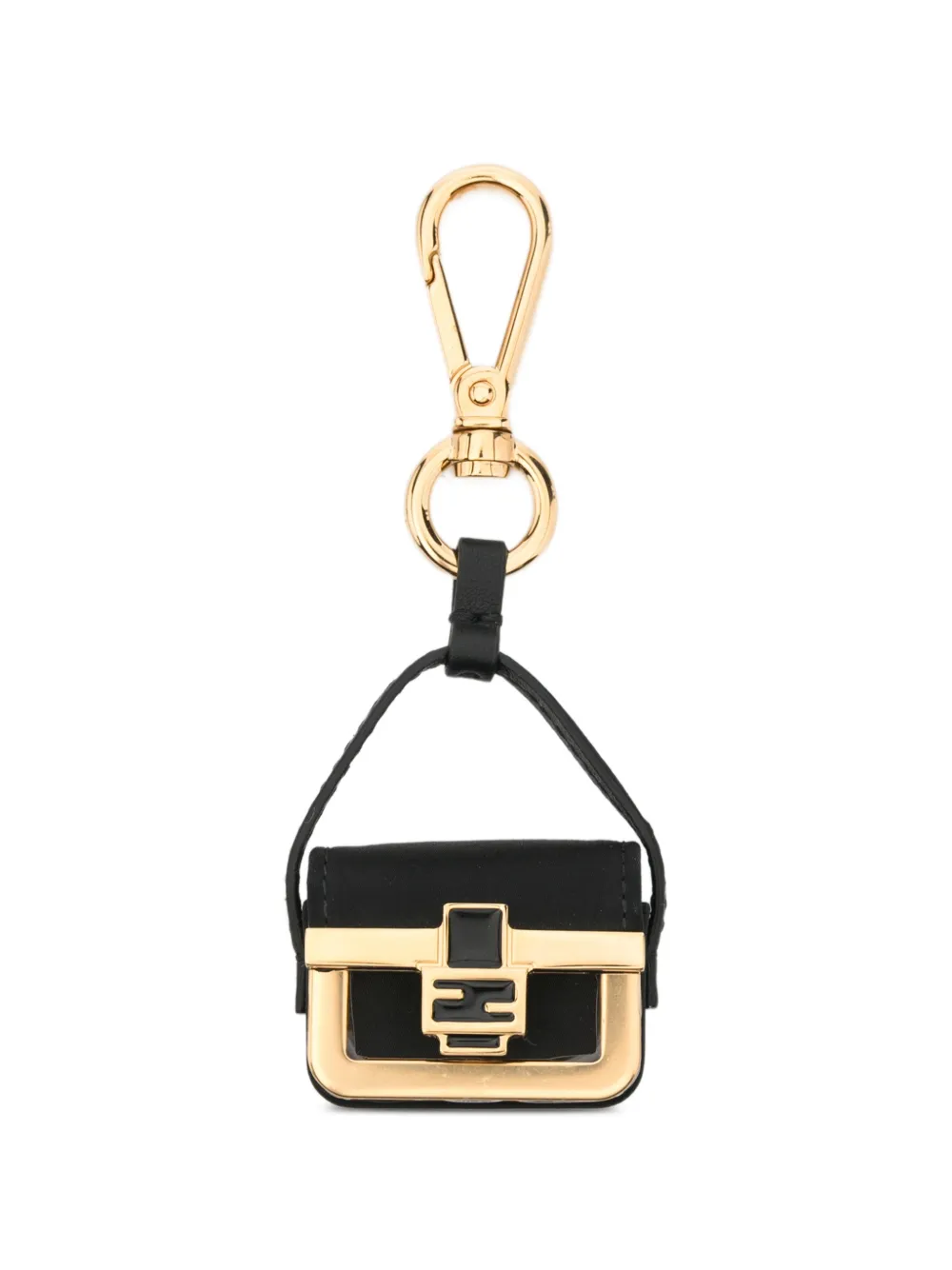 FENDI Pico Baguette sleutelhanger met bedel Zwart