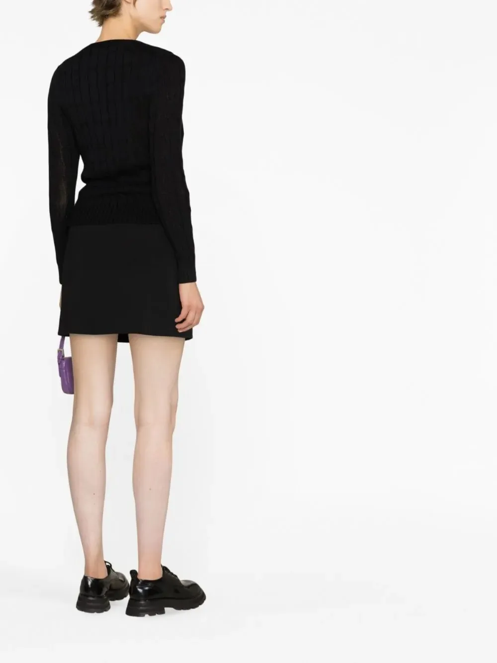 Polo Ralph Lauren Crewneck Sweater In Wool And Cashmere In Black