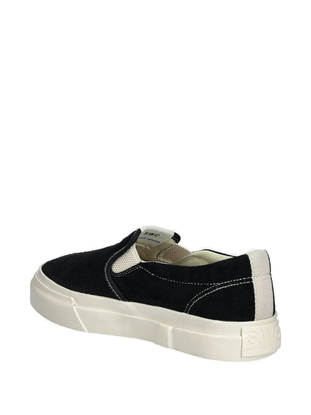 Stepney Workers Club Lister Optical suède sneakers Zwart