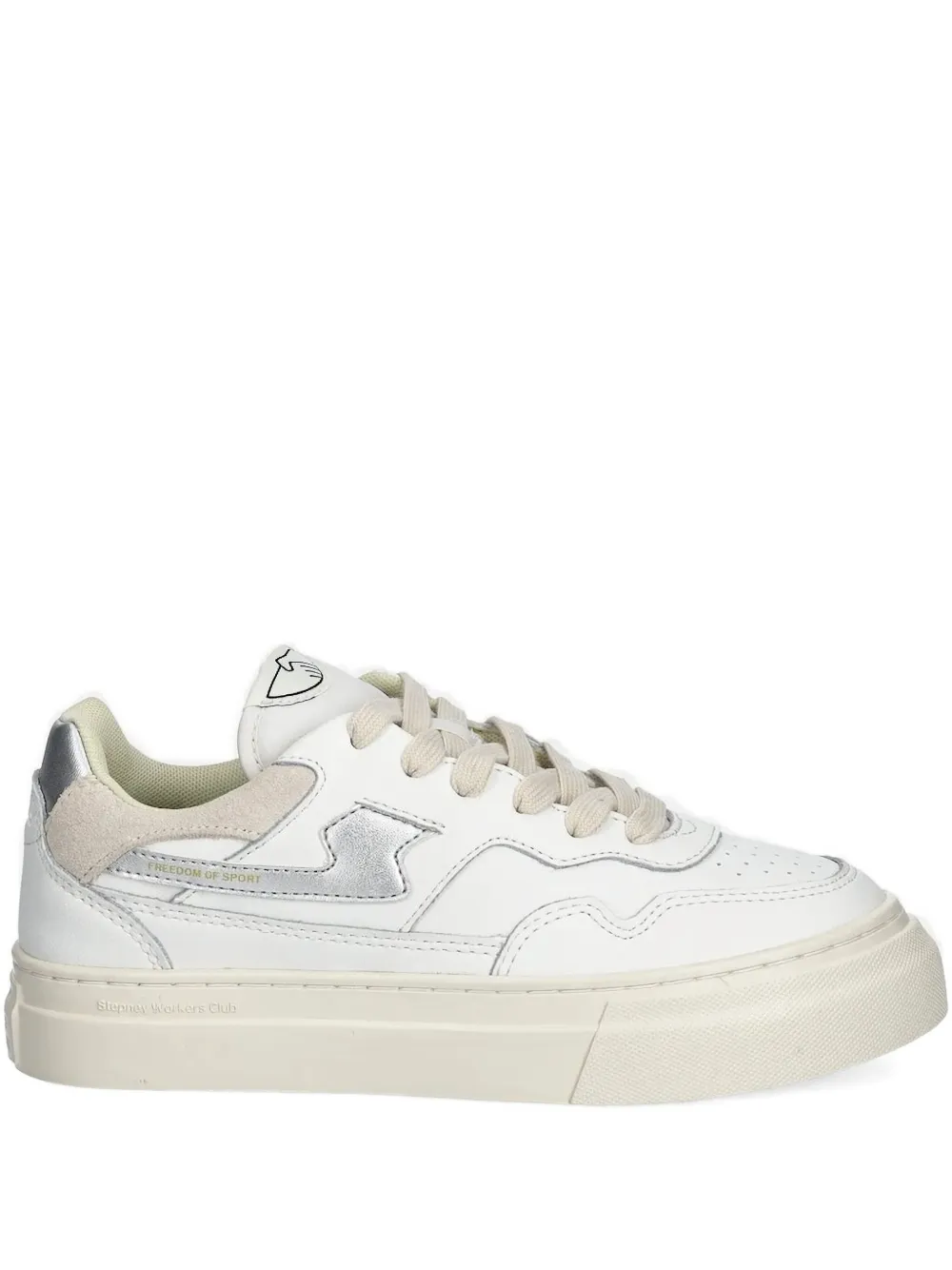Stepney Workers Club  leather lace-up sneakers | White | Image 1
