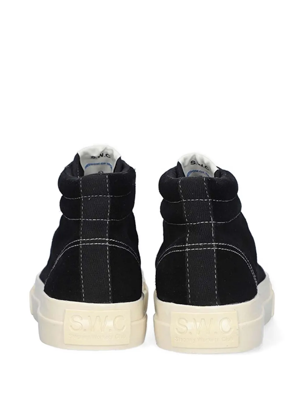 Stepney Workers Club suede high-top trainers Black