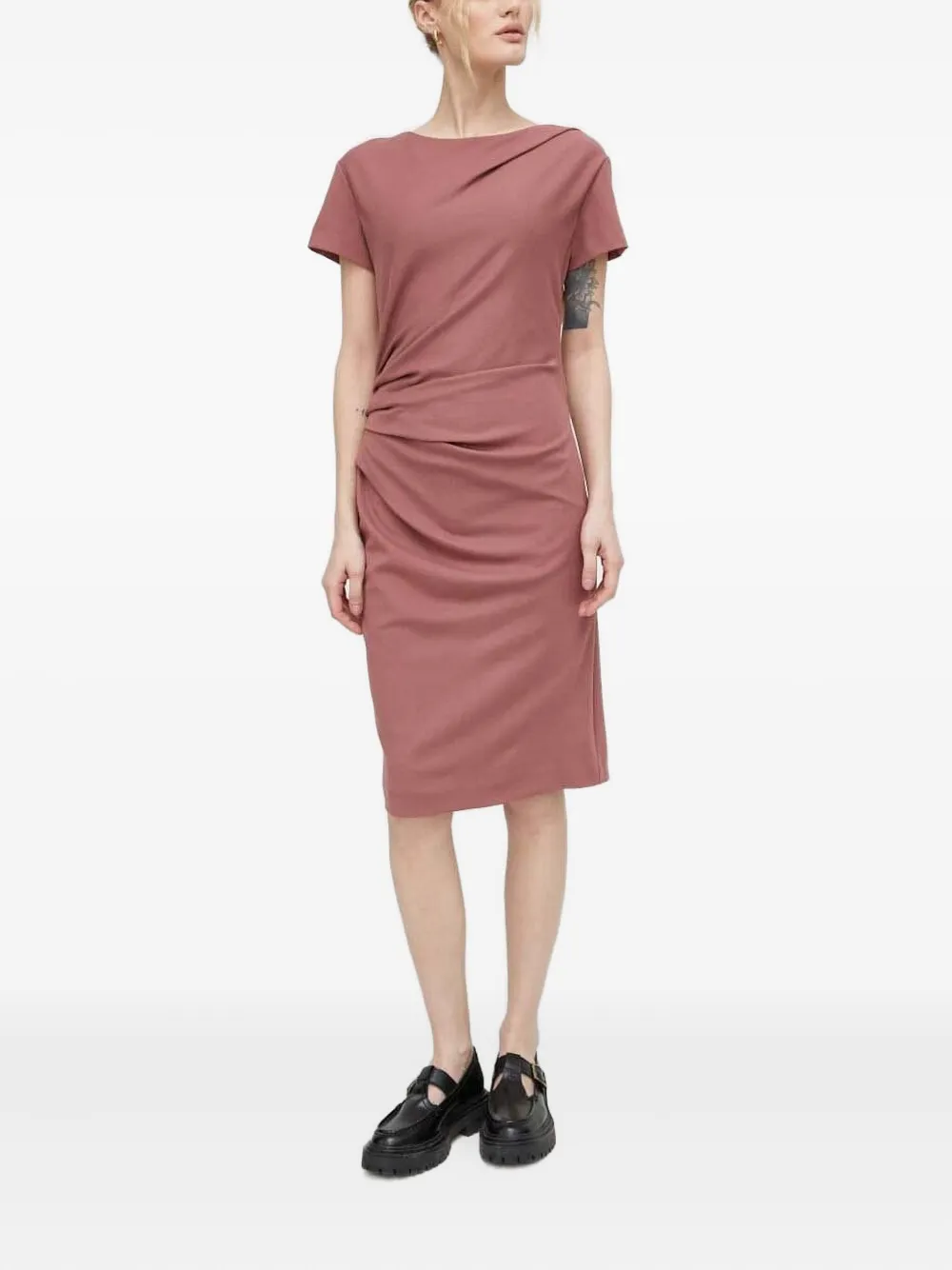 Tiger Of Sweden Short-sleeve Midi Dress In Pink