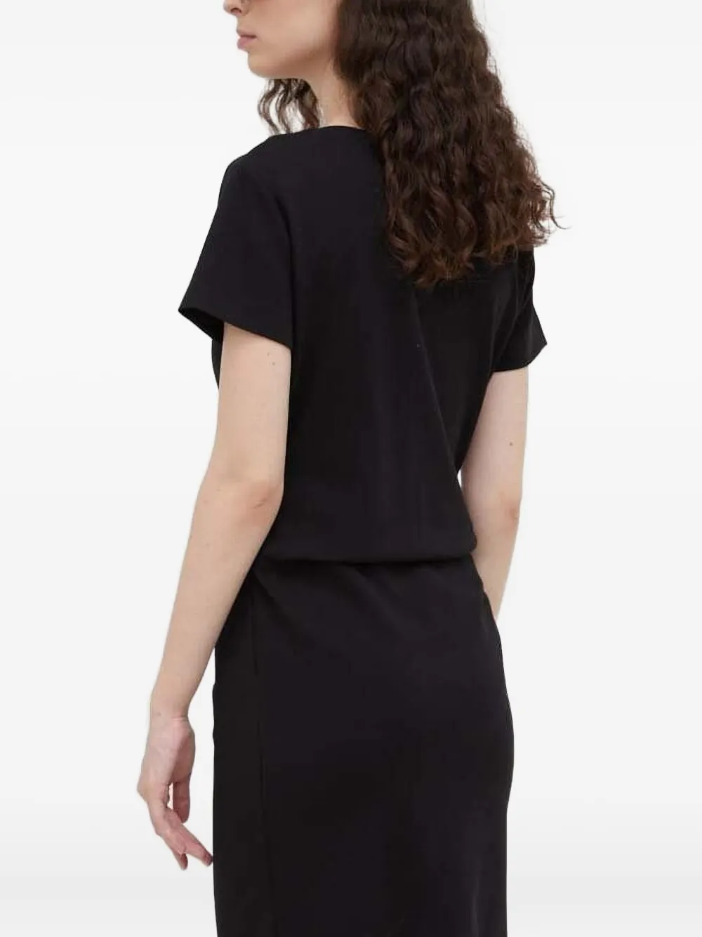 Tiger of Sweden Midi-jurk met gesmockte taille - Zwart