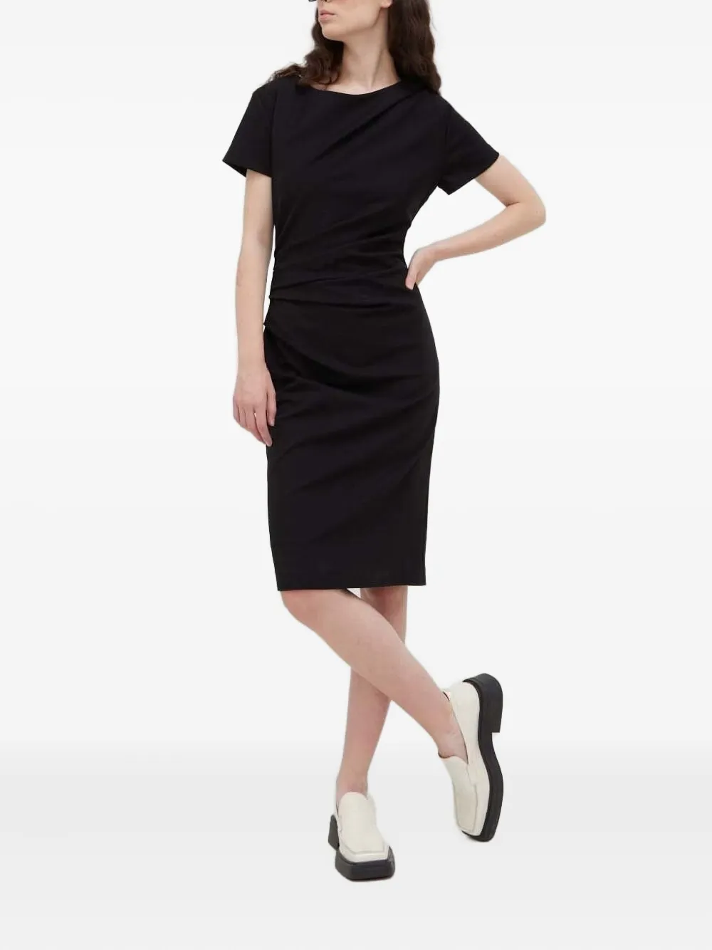 Tiger of Sweden Midi-jurk met gesmockte taille Zwart