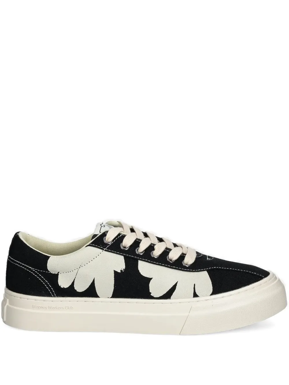 Stepney Workers Club flower-print sneakers - ブラック Stepney Workers Club flower-print sneakers - ブラック