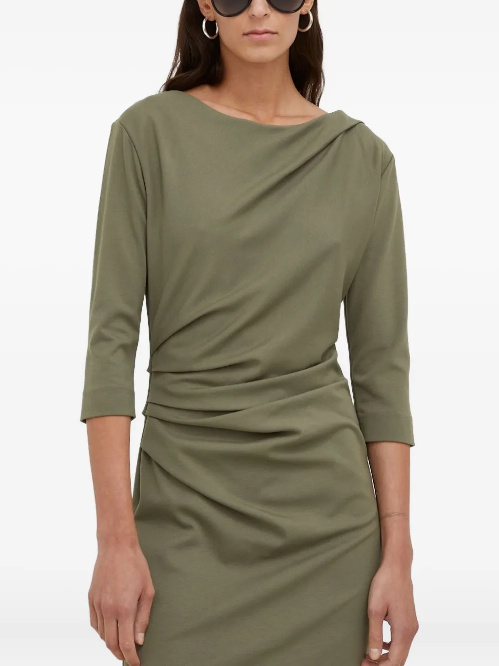 Tiger of Sweden draped three-quarter-sleeve midi dress | Green | Image 1