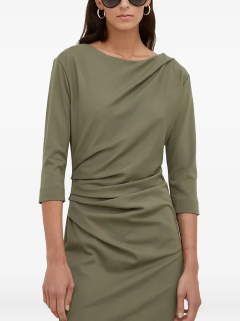 Tiger of Sweden draped three-quarter-sleeve midi dress