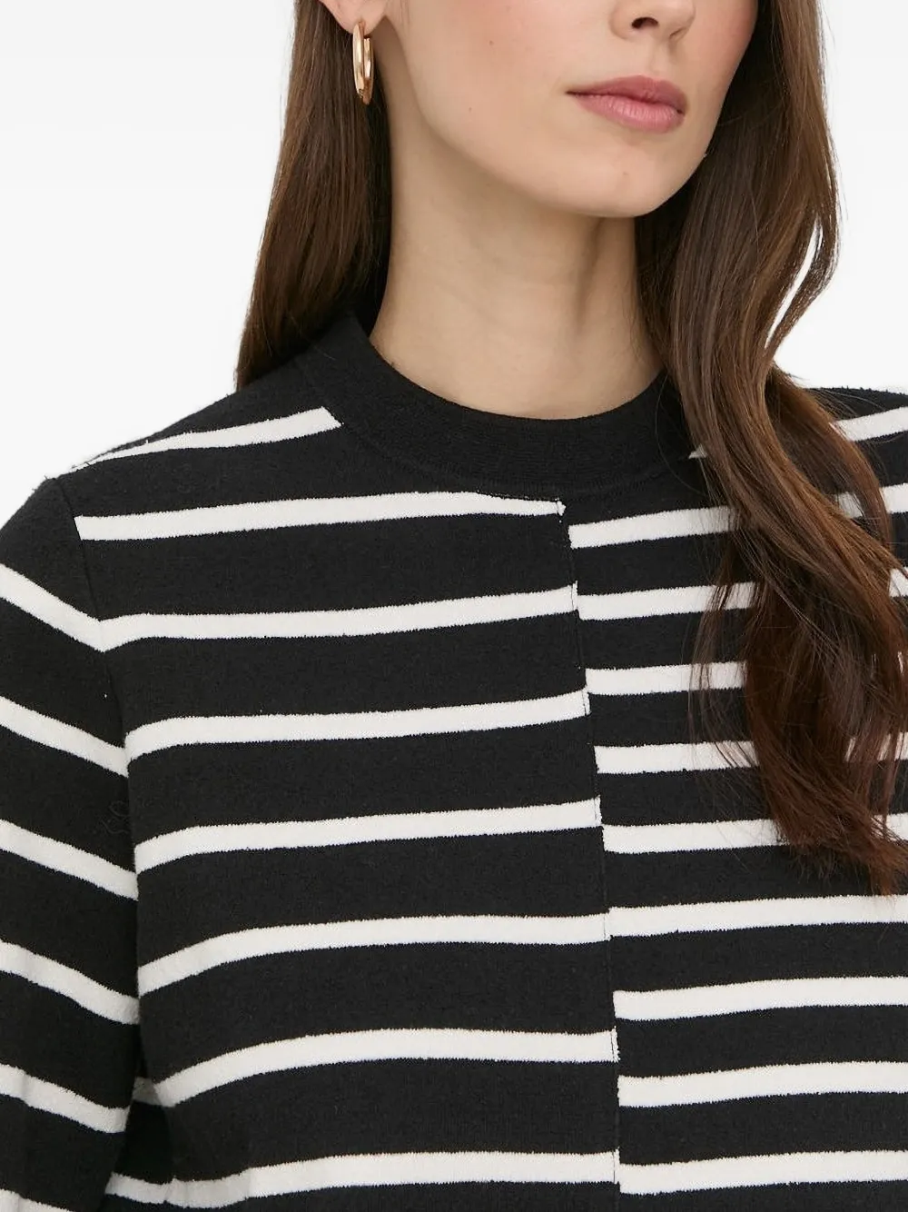 Tiger Of Sweden Stripe Crew-neck Sweater In Black
